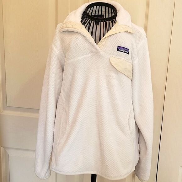 PATAGONIA POLARTEC White Pullover Size Medium - Picture 5 of 8